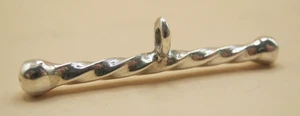 Handsome Solid Silver T Bar Set With Diamonds For Albert / Pocket Watch Chain - Picture 1 of 5