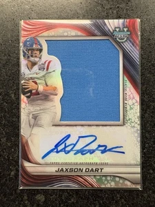 Jaxson Dart - Patch Jumbo Auto - 2024 Bowman U Best - Ole Miss, NY Giants - Foto 1 di 2