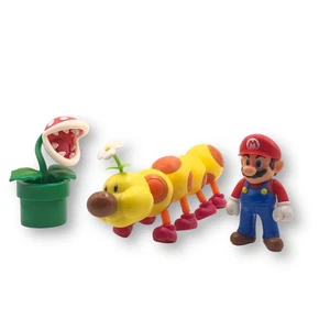 Menge 3 JAKKS Super Mario Wiggler 6” Mario 2,5” und Piranha Pflanze 3” Figuren - Bild 1 von 18
