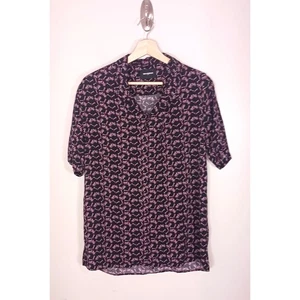 The Kooples Paris Herren Kurzarm Hemd Skelett Hand Print Gr. M - Bild 1 von 5