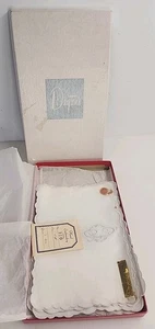 Set di 11 tovaglioli da cocktail in lino VRG ricamati smerlati Marghab? NUOVO IN SCATOLA - Foto 1 di 9