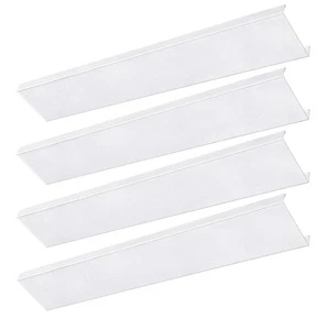 4 Pcs 2 Bulb Wraparound Ceiling Light Lens Replacement 48" Fluorescent Light... - Picture 1 of 9