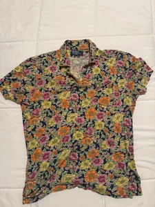 Geblümtes buntes Ralph Lauren Poloshirt Gr. Small S SM - dehnbarer Stoff! - Bild 1 von 1