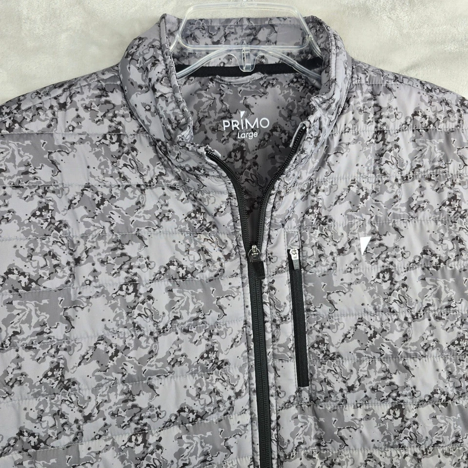 PRIMO Golf Mens Puffer hybrid Jacket Camo Print Full Zip Athletic Size Large - Image 1 of 4