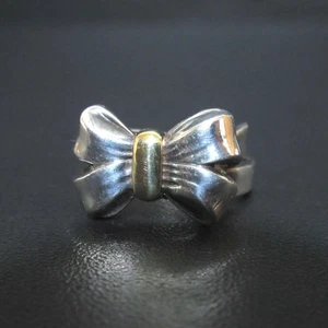 Gebrauchter Top Zustand Tiffany Co Band Ring Gr. 12 925SV 750 Silber Gold fo - Bild 1 von 4