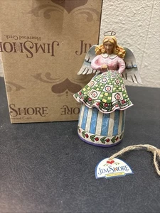 Jim Shore "Stitch And Sew Til You're Aglow" Angel Quilting Mini Figurine 2006 - Picture 1 of 5