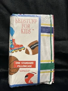 VTG Bedstuff For Kids All Sports Standard Pillowcase New 49266 Poly/cotton - Picture 1 of 12