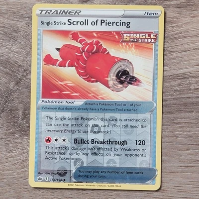 Scroll Of Piercing 154/198 SWSH06 Chilling Reign Reverse Holo Pokemon TCG Card - Image 1 of 4