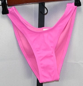 Bikini Xhilaration rosa caldo gamba alta vita scoop fondo taglia XS nuovo senza etichette - Foto 1 di 3