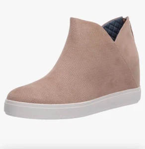 Dr. Scholl's Madison Leather Wedge Sneaker Boots Booties Taupe 11 Comfort - Picture 1 of 8