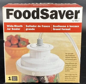 New FoodSaver Vacuum Sealing Accessory Wide-Mouth Jar Sealer w Accessory Tube - Picture 1 of 8