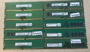 Lot:10 DDR4 8GB DIMM Mixed Brands & Speeds PC4 Desktop Memory RAM Tested/Good - Picture 1 of 7