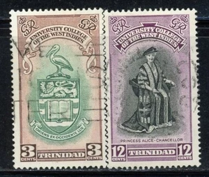 TRINIDAD & TOBAGO 70-71 SG265-66 Used 1951 University Issue set of 2 CV$4 - Picture 1 of 1