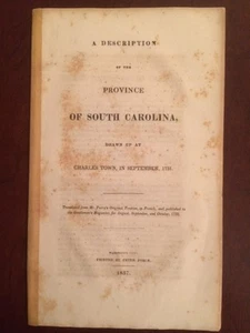 RARE 1837 Description Province South Carolina, Charles Town 1731, Charleston, SC - Picture 1 of 3