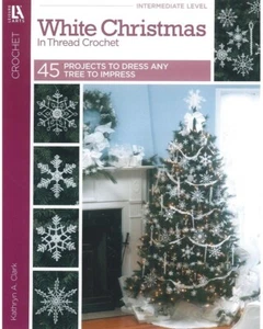 Libro Patrón Crochet BLANCO NAVIDAD ~ Adornos Copo de Nieve. Guirnalda, adorno de árbol - Imagen 1 de 5