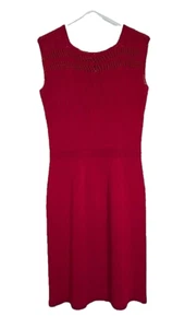 Vestido midi tejido St John Basics rojo sin mangas para mujer talla M - Imagen 1 de 15