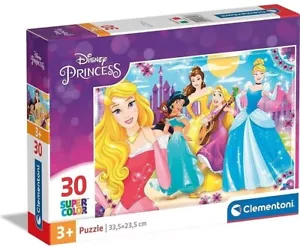 PUZZLE INFANTIL 30PIEZAS PRINCESAS DISNEY 33,5X23,5cm CLEMENTONI - Imagen 1 de 1