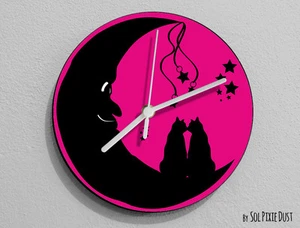 Gats on the moon - reloj de pared de luna - Imagen 1 de 3
