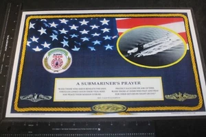US NAVY SUBMARINER'S PRAYER PRINT USS ASPRO 11X17 SSBN-648 VIETNAM ERA - Picture 1 of 3