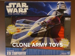 Star Wars Plo Koon's Jedi Starfighter Vehículo Nave Clone Wars CW TCW MISB - Imagen 1 de 1