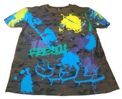 Camiseta Y2k De Colección Corona Sagrada Pintura Salpicaduras Talla 3X Camuflada Estilo Fresco Festival Camiseta  Foto 1 de 4