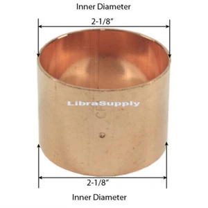 Libra Supply 2 Zoll, 2'', 2 Zoll DWV Schmiedekupfer Kupplung, Noppenstop, CxC - Bild 1 von 1