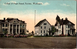 Postkarte College of Puget Sound Tacoma Washington aufgeteilt hinten nicht verschickt - Bild 1 von 2