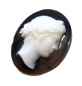 ANTIQUE Agate CAMEO LADY Two COLOR Fine - Picture 1 of 5