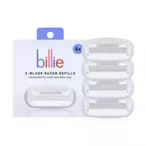 Billie Women’s Razor 5-Blade Refills - 4 Count Smooth Shave, Long-Lasting Blade - Picture 1 of 6