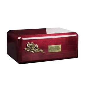 Houten Kist Begrafenis As Urn voor Volwassenen Hoogglans Crematie unieke kist - Picture 1 of 9
