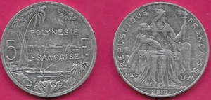 POLINESIA FRANCESA 5 FRANCOS 2019 XF CON I.E.O.M, LIBERTAD SENTADA EN EL TRONO, CARA L - Imagen 1 de 1