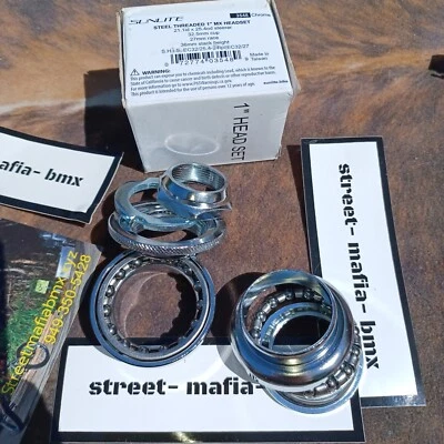 BMX 1" headset CHROME SE old school BMX GT Bike Fit HUTCH HARO CW REDLINE SKYWAY - Image 1 of 2