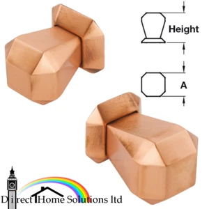 Hafele Handmade Tiffany Brushed Copper Height 39mm, Cabinet Drawer Pull Handle - Picture 1 of 2