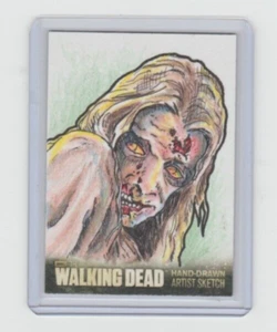 WALKING DEAD SEASON 3 WALKER SKETCH CARD BY ARTIST CLAY SAYRE (#2) 1/1! - Picture 1 of 2