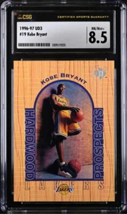⭐️ KOBE BRYANT 1996 UPPER DECK UD3 HARDWOOD #19 CSG 8.5 NM/MT RC GRADED CARD 🔥 - Picture 1 of 2