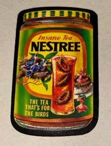 Pegatina usada Wacky Packages Nestree Insane Tea For The Birds Topps vintage 1973 - Imagen 1 de 2