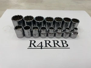 Snap-on Tools NEW 15pc 3/8 Drive METRIC Shallow 12 Point Socket BONUS Set 215FMY - Picture 1 of 9