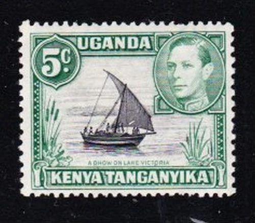 Album Treasures British KUT Scott # 67  5c  George VI Dhow on Lake Victoria MH - Image 1 of 1