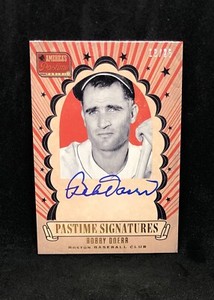 BOBBY DOERR PANINI AMERICAS PASTIME SIGNATURES GOLD AUTO SIGNED 18/25 RED SOX SP