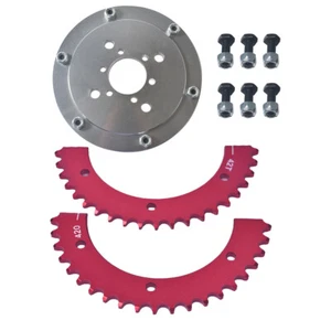 Silver Split Sprocket Adapter 420 42T For Predator 212cc 196cc 420cc 389cc 301cc - Picture 1 of 11