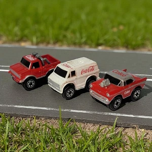 Tiny Tuffs Coca Cola Coke Micro Machine Styled Truck, Van & Hot Rod - EUC - Bild 1 von 10