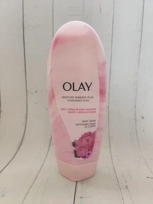Olay Moisture Ribbons Plus Shea + Notes of Peony Blossom Body Wash, 18 fl oz  - Image 1 of 2
