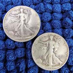 Lote de 2 - Medio dólar Walking Liberty 1941 S - Como nuevo en San Francisco - Estado en muy buen estado - Imagen 1 de 18