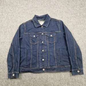 Levis Jacke Damen Extra Large Blau Denim Bomber Trucker Biker Western USA - Bild 1 von 12