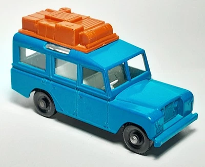 Muy Bonita Caja de Cerillas Vintage Lesney Serie 1-75 #12 Land Rover Safari en Azul Foto 1 de 4
