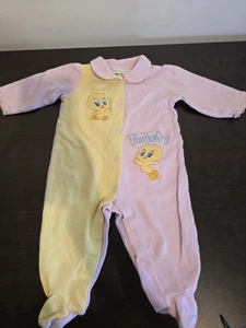 De Colección Bebé Looney Tunes Piolín Bebé Una Pieza Conjunto a Presión Talla 3/6M Una Mancha - Imagen 1 de 6