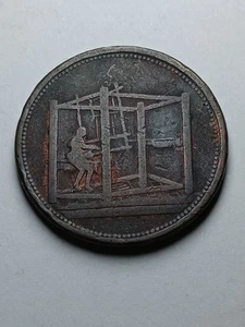 1812 Great Britain Yorkshire-Barnsley Jackson & Listers Warehouse Penny Token - Picture 1 of 4