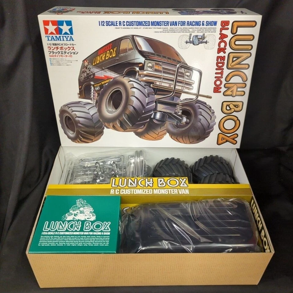 Voiture RC électrique Tamiya 58546 Lunch Box édition noire 1/12 avec moteur... - Photo 1/2