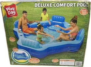 NUOVO Delux Comfort Famiglia Piscina Gioco Giornata Gonfiabile Estate Divertiamoci - Foto 1 di 1