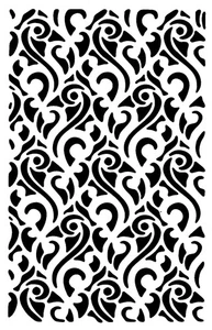 Plantillas realmente geniales, patrón floreciente, 5x8", fondo, pergaminos elegantes, elegante - Imagen 1 de 2